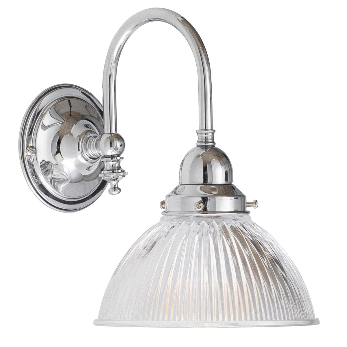 Loxton Wall Light Bracket Chrome & Clear - 3090401
