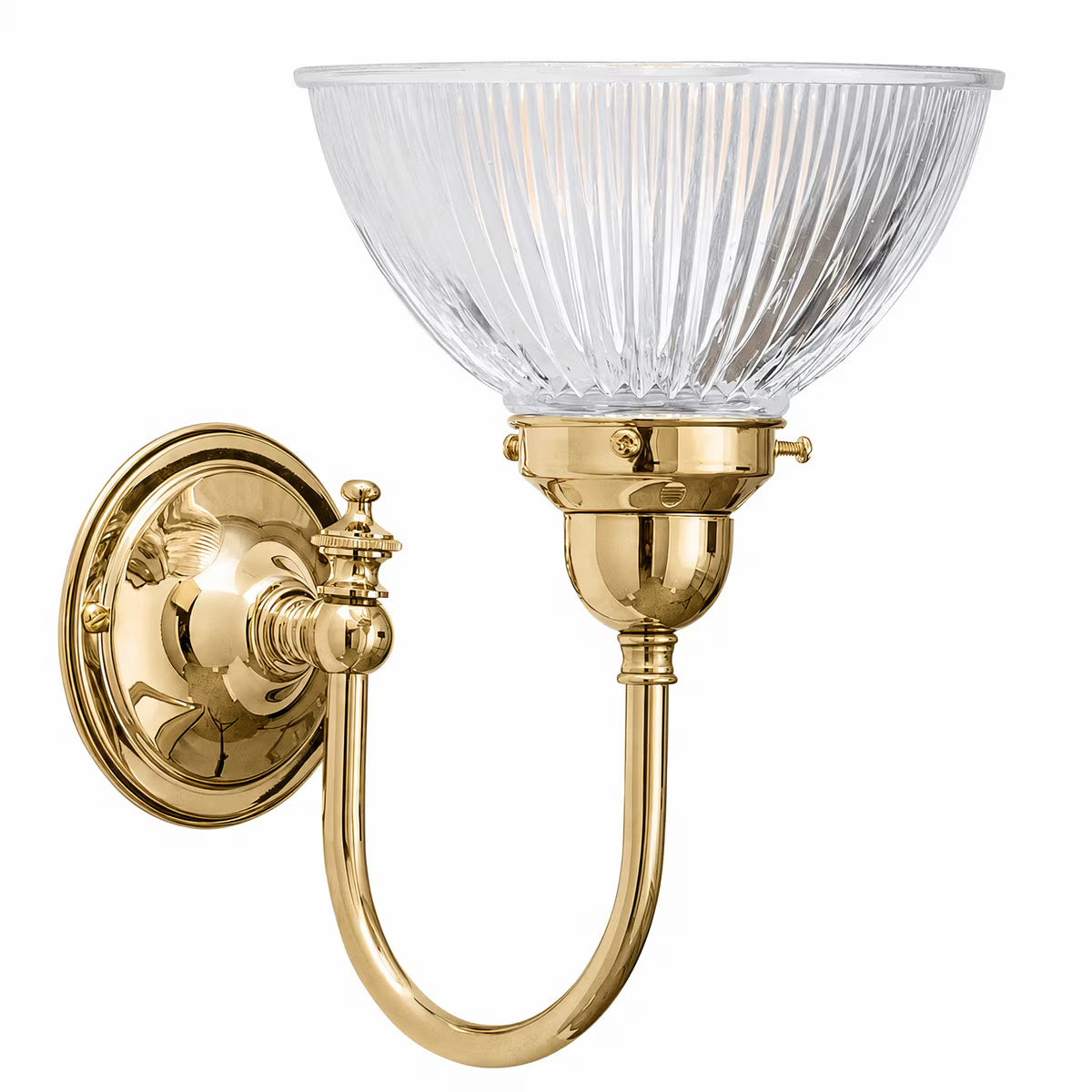 Loxton Wall Light Bracket Polished Brass & Clear - 3090402