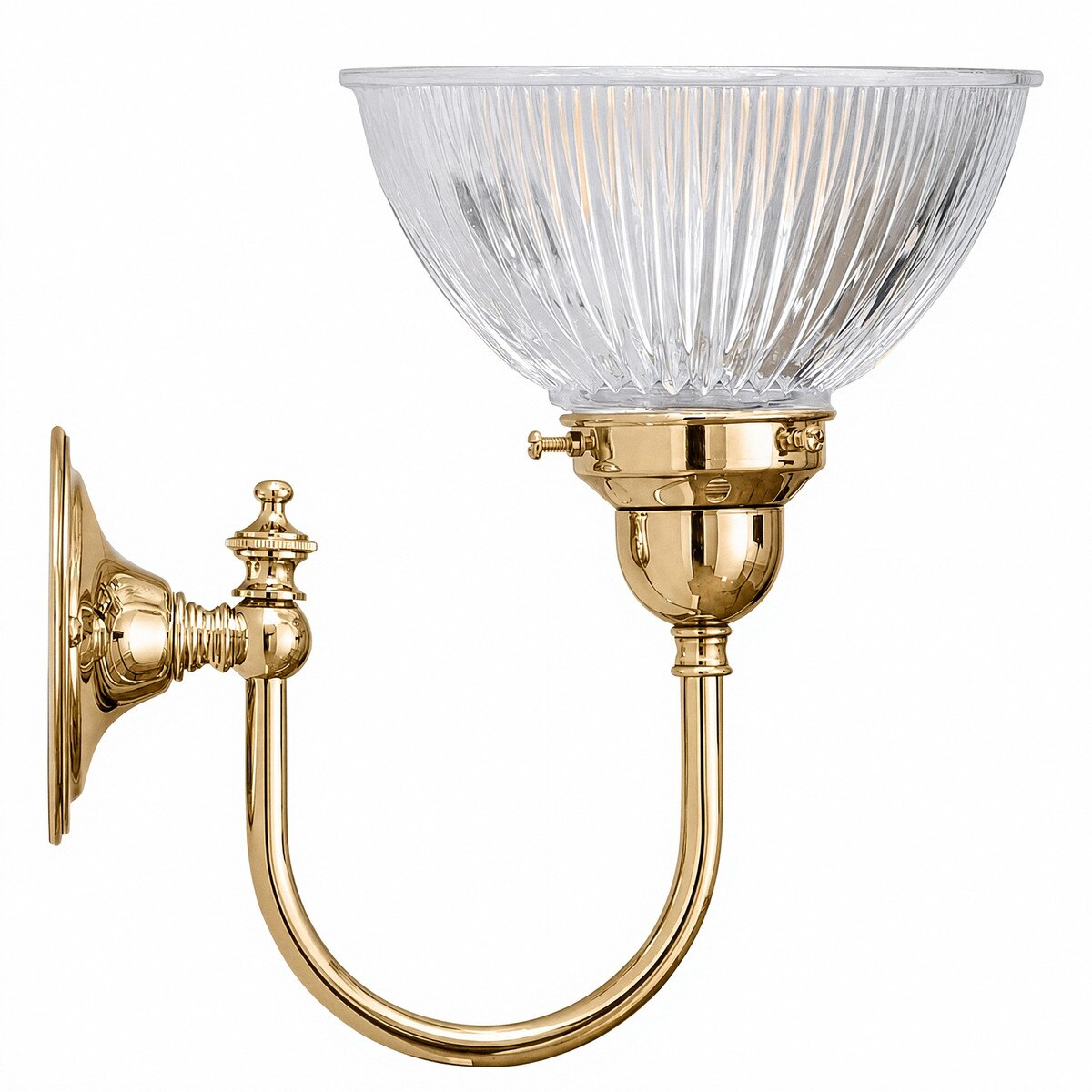 Loxton Wall Light Bracket Polished Brass & Clear - 3090402