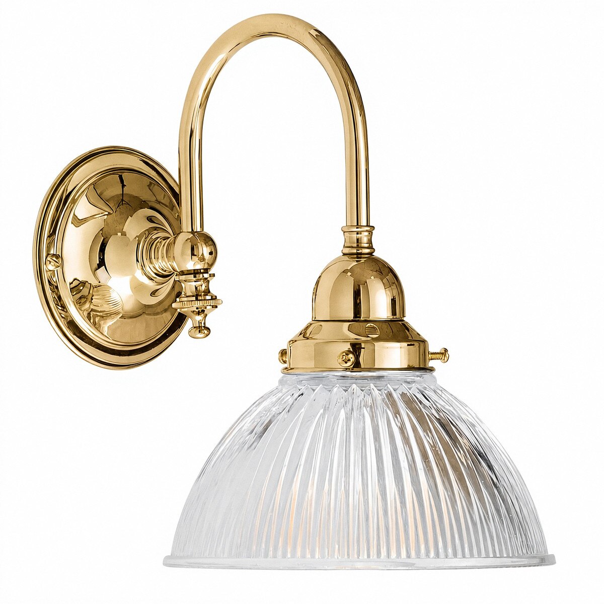 Loxton Wall Light Bracket Polished Brass & Clear - 3090402