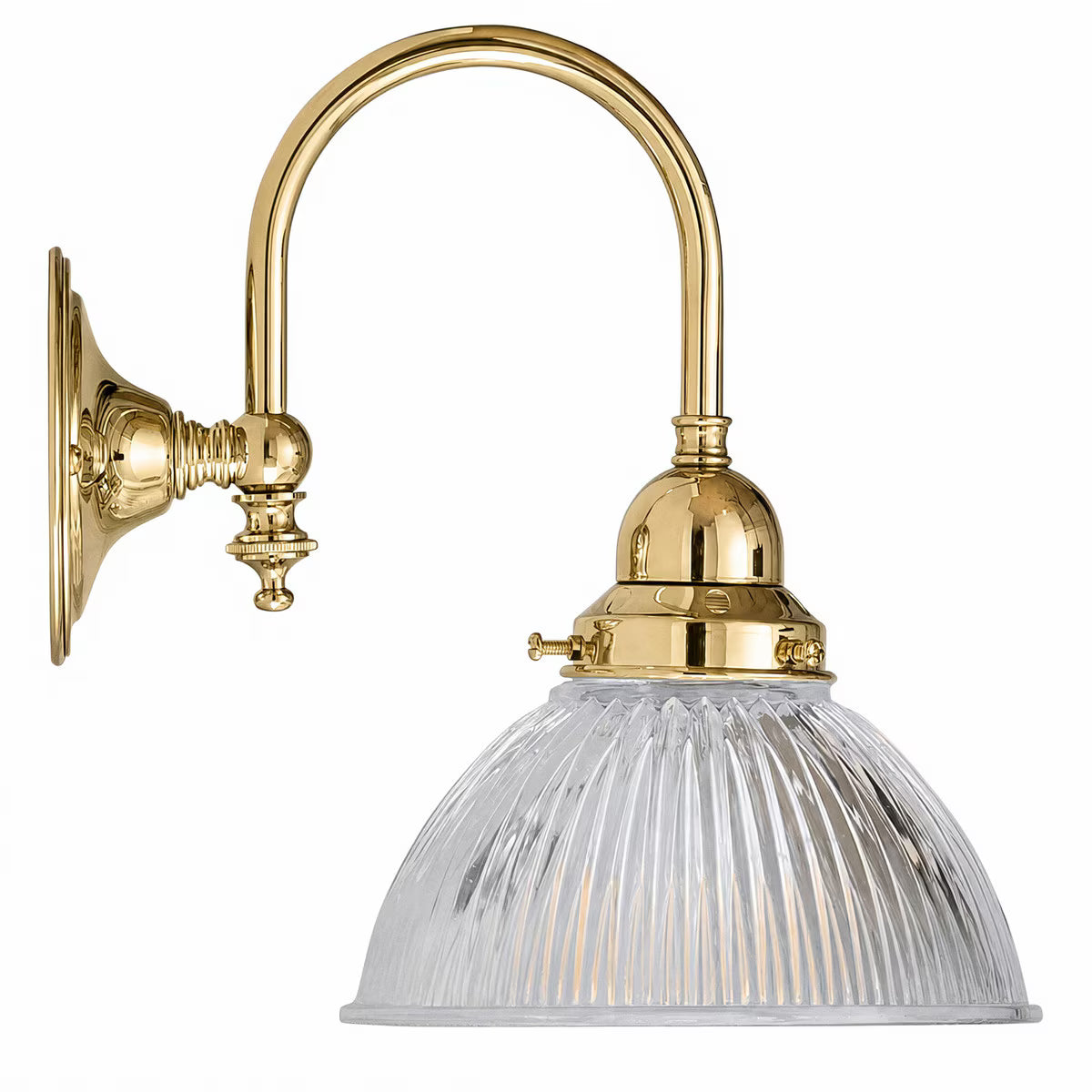 Loxton Wall Light Bracket Polished Brass & Clear - 3090402