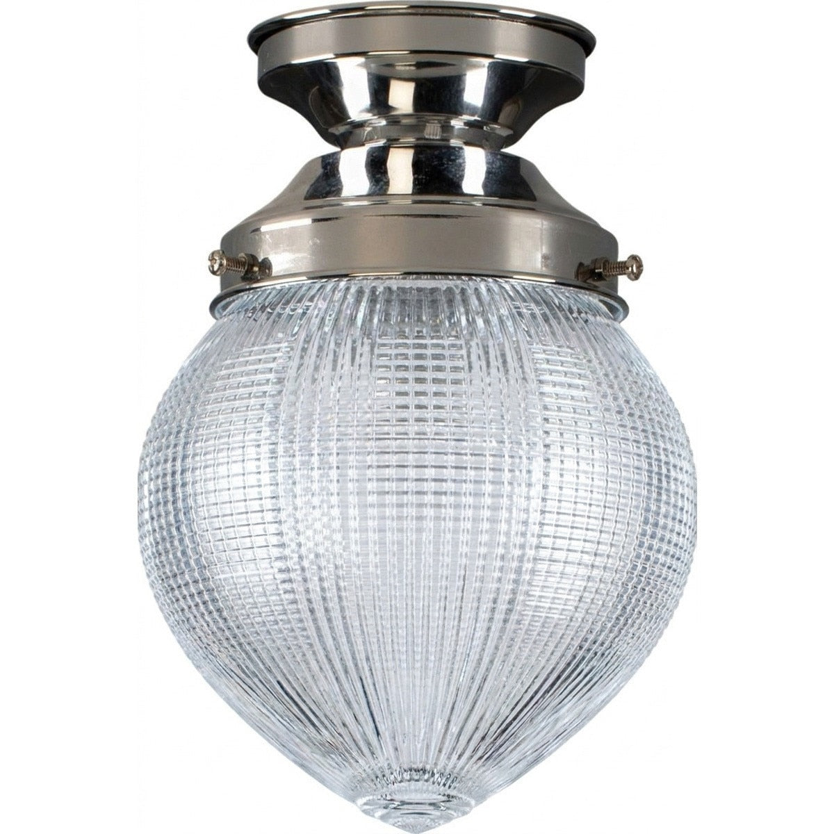 Teardrop Hallophane 6" Batten Fix Light Chrome & Clear - 3090448