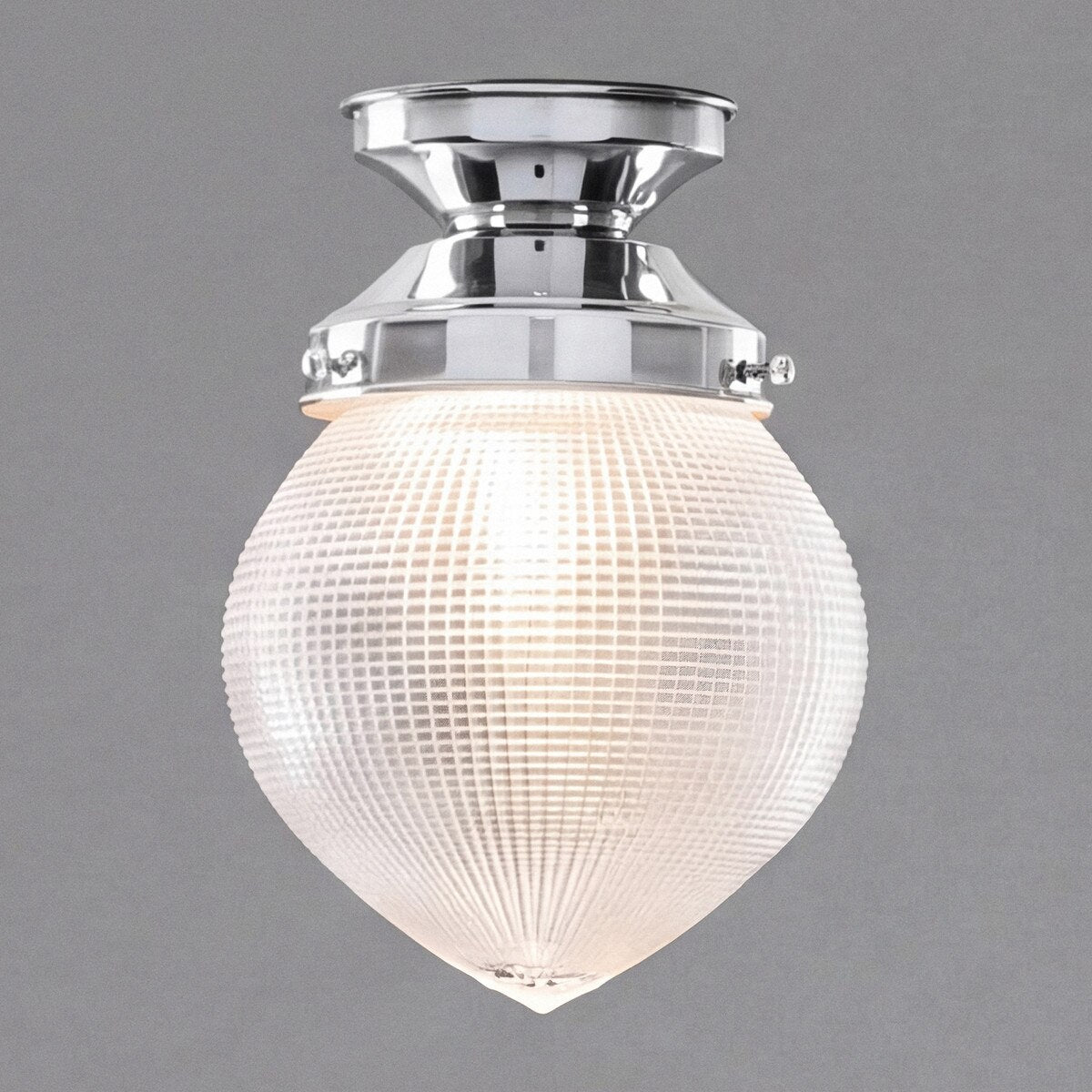 Teardrop Hallophane 6" Batten Fix Light Chrome & Clear - 3090448