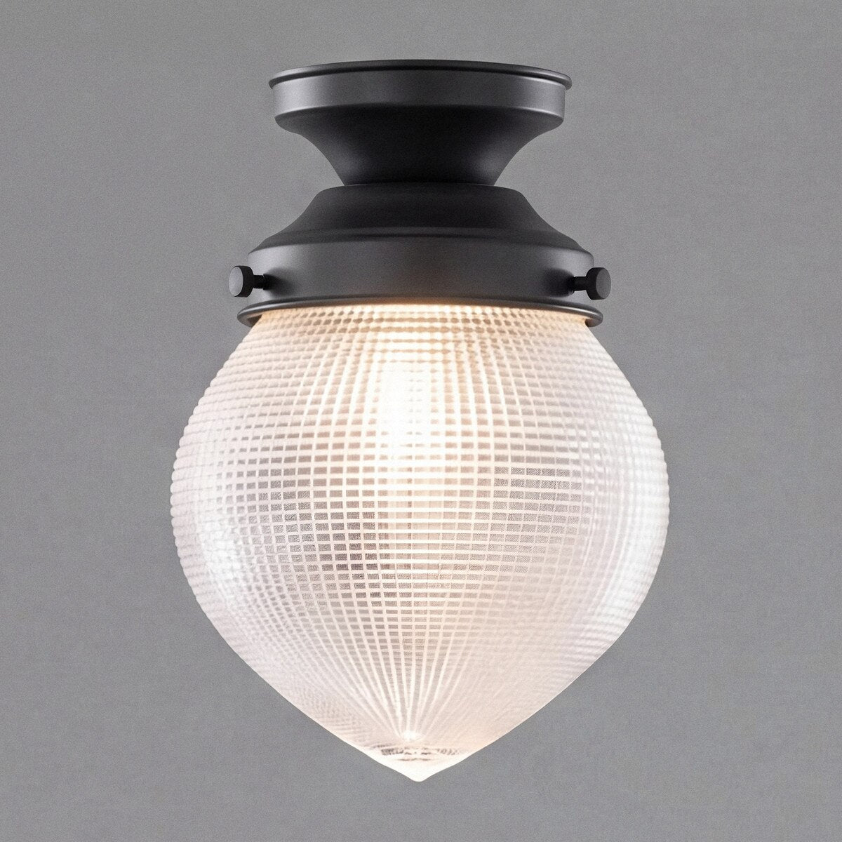 Teardrop Hallophane 6" Batten Fix Light Patina & Clear - 3090449