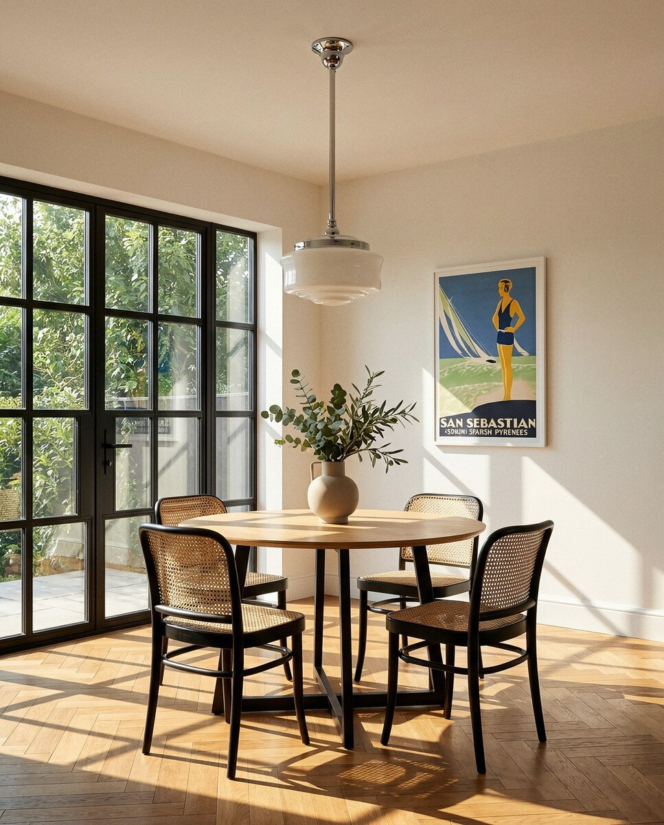 Elwood 12" Pendant Light on Rod Set Chrome & Opal Gloss - LOI3090474A