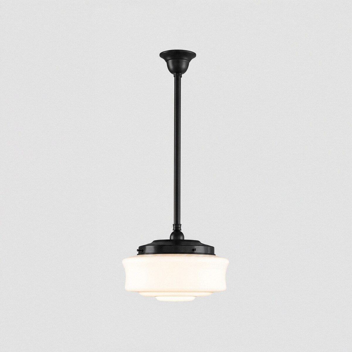 Elwood 12" Pendant Light on Rod Set Patina & Opal Gloss - LOI3090475A