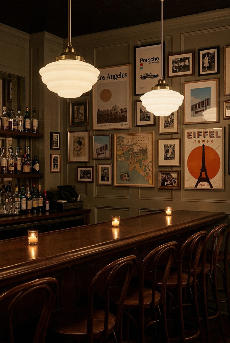 Cannes Pendant Light Polished Brass & Opal Gloss - 3090492