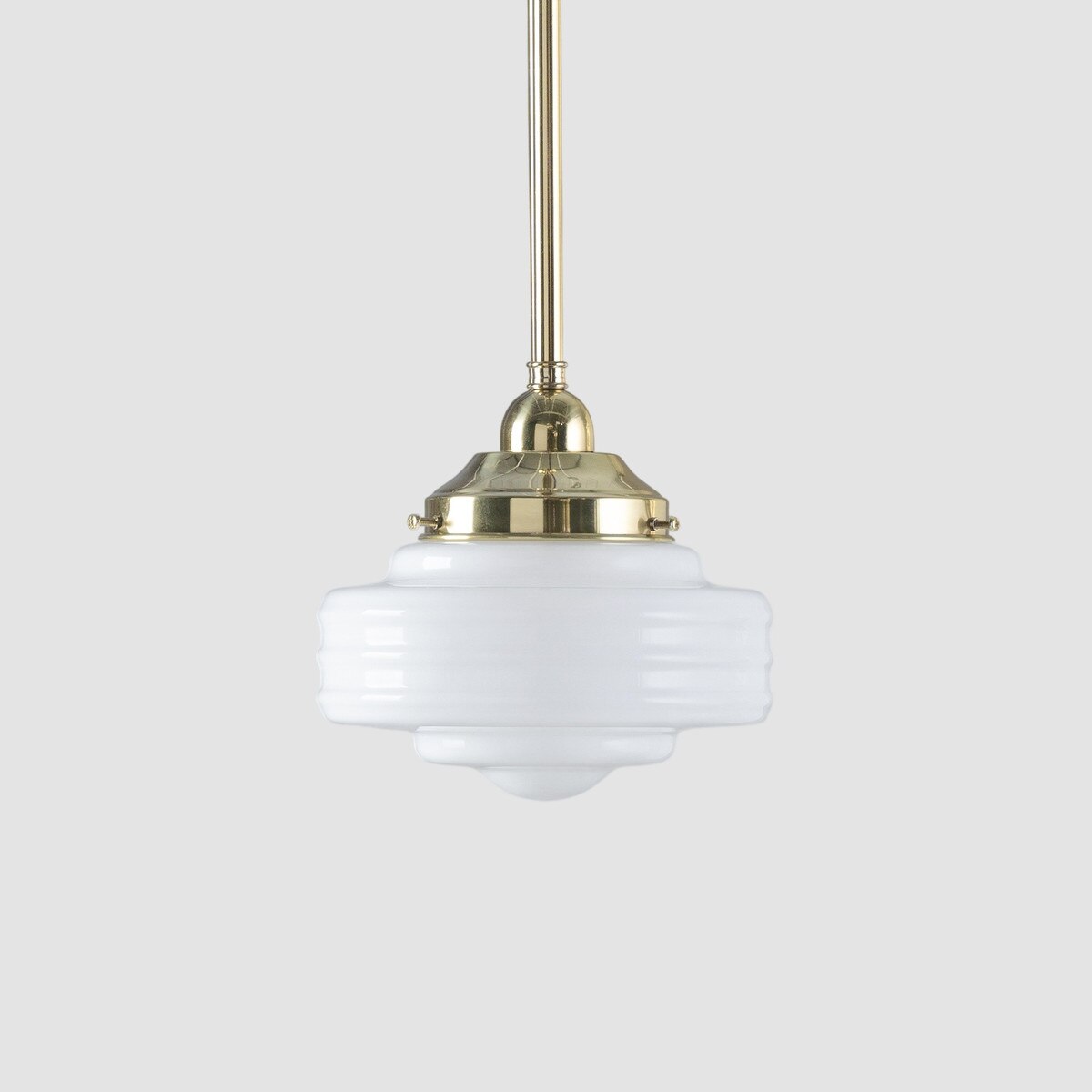 Detroit 8" Pendant Light Polished Brass & Opal Gloss - 3090510