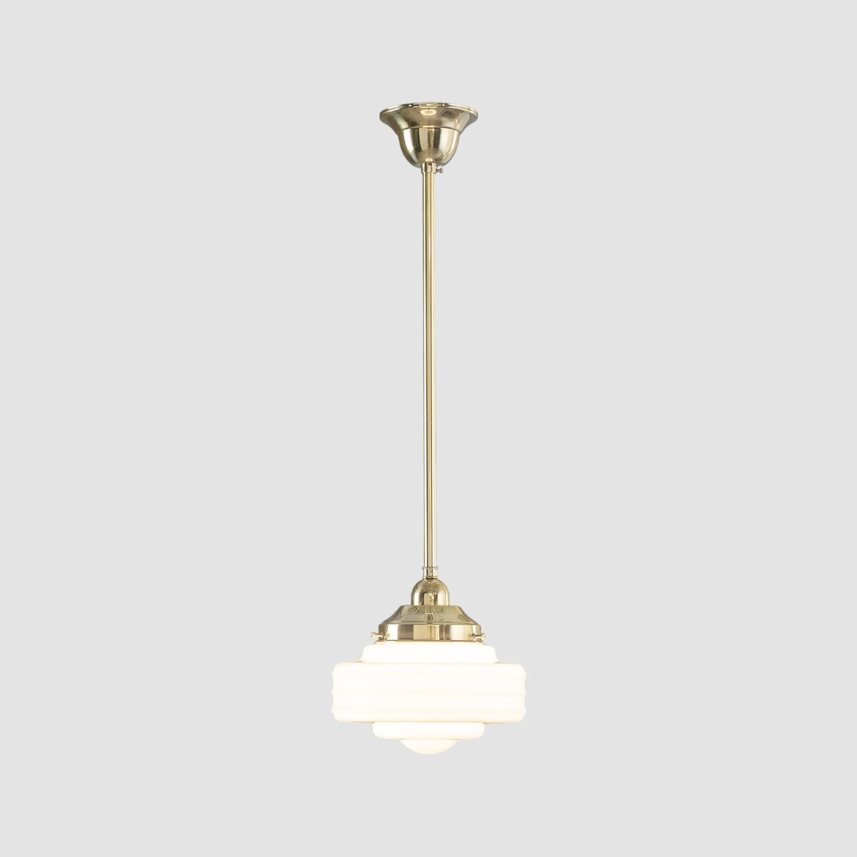 Detroit 8" Pendant Light Polished Brass & Opal Gloss - 3090510