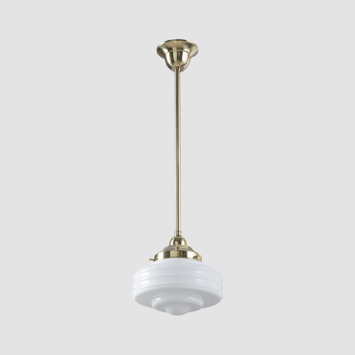 Detroit 8" Pendant Light Polished Brass & Opal Gloss - 3090510