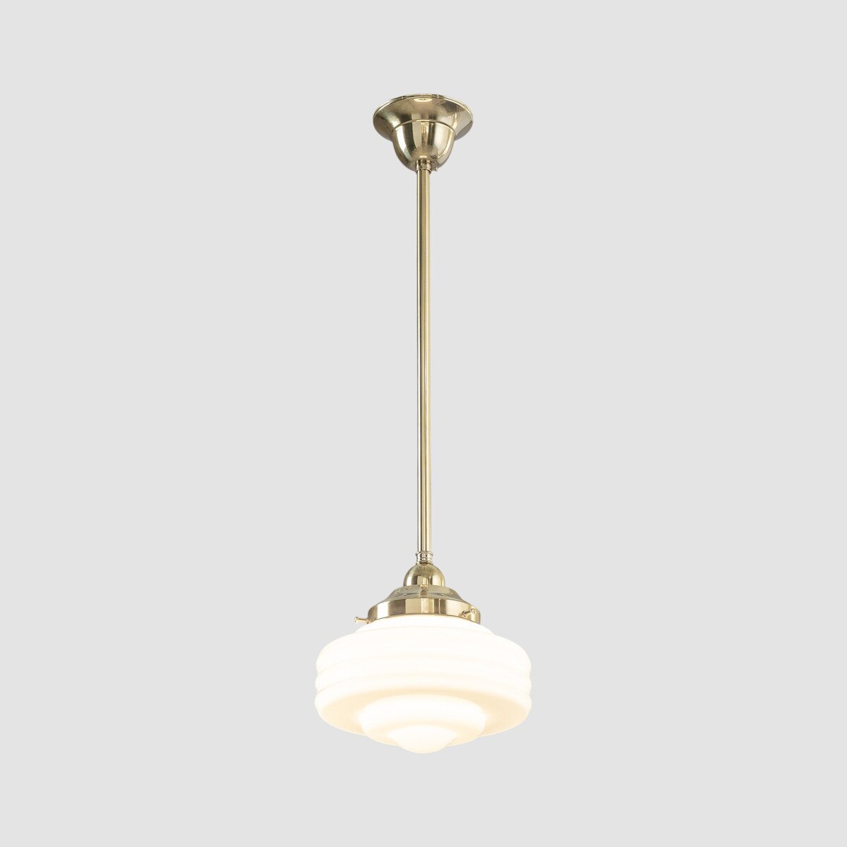 Detroit 8" Pendant Light Polished Brass & Opal Gloss - 3090510