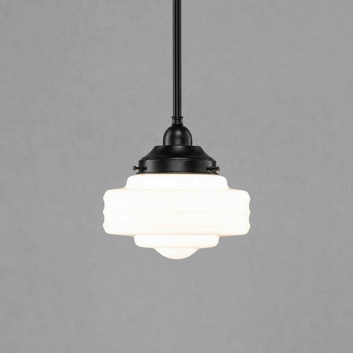 Detroit 8" Pendant Light Patina & Opal Gloss - 3090512