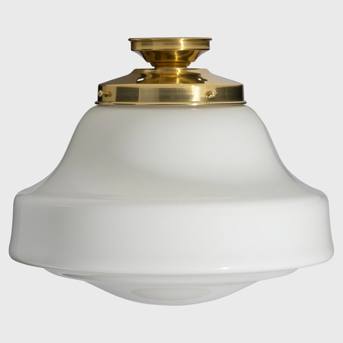 Lincoln Schoolhouse Batten Fix Light Polished Brass & Opal Gloss - 3090519