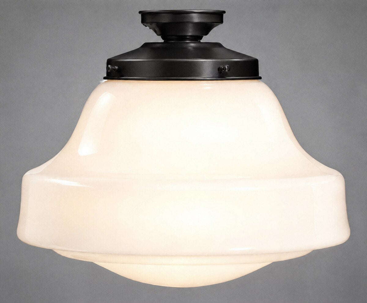 Lincoln Schoolhouse Batten Fix Light Patina & Opal Gloss - 3090521