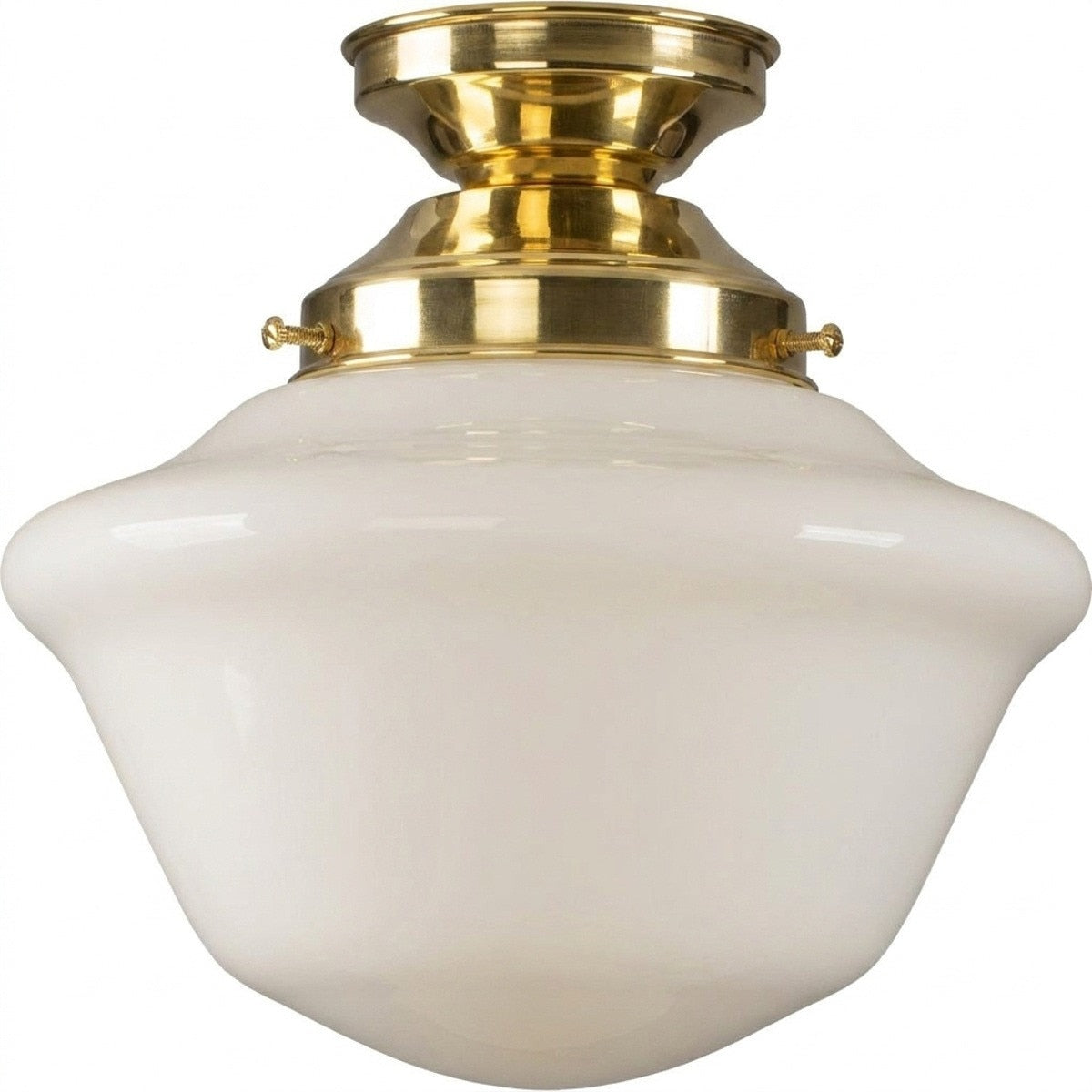 Victorian Schoolhouse 9" Batten Fix Light Polished Brass & Opal Gloss - 3090531
