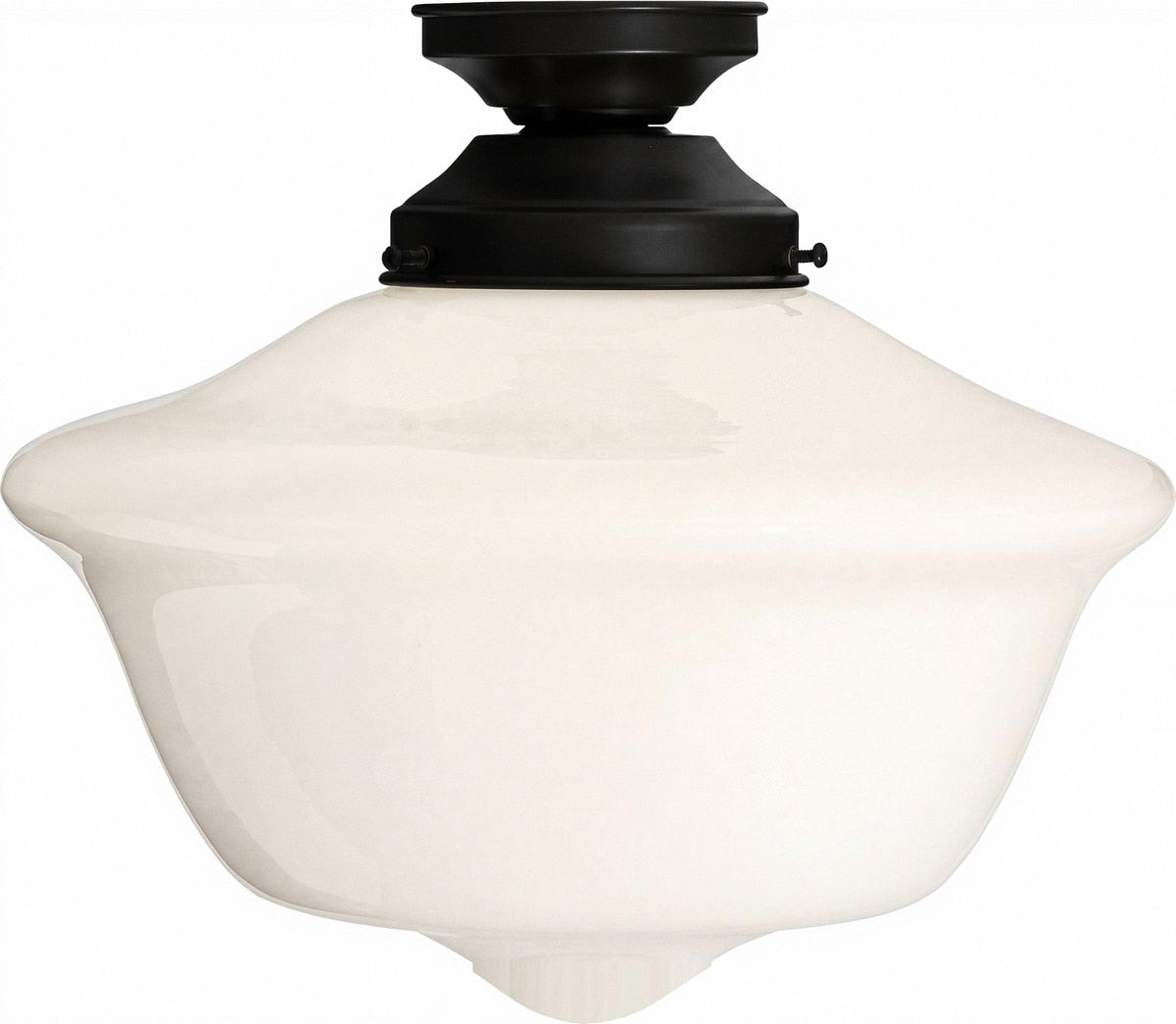 Victorian Schoolhouse 12" Batten Fix Light Patina & Opal Gloss - 3090539