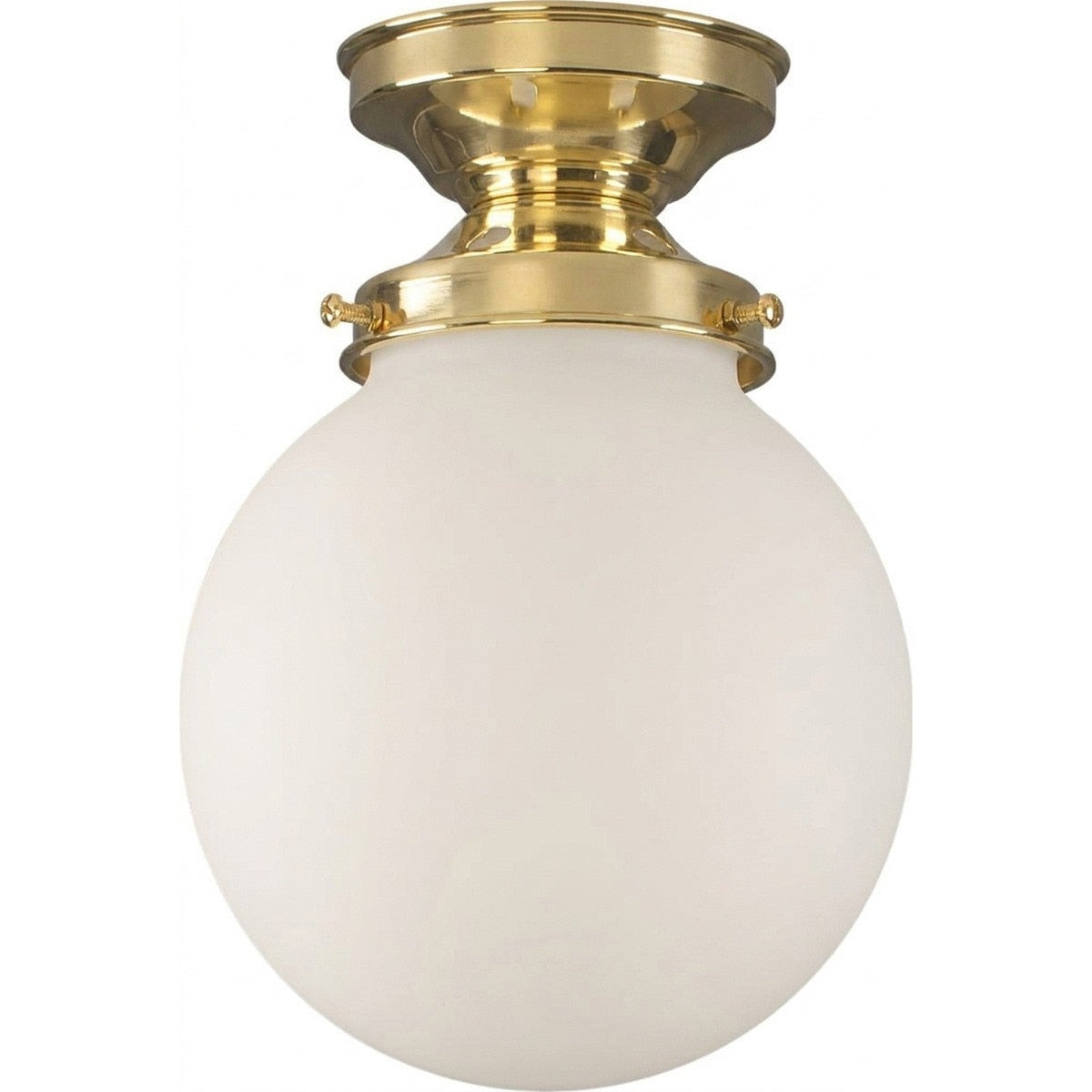 Sphere 6" Batten Light Polished Brass & Opal Matt - 3090550