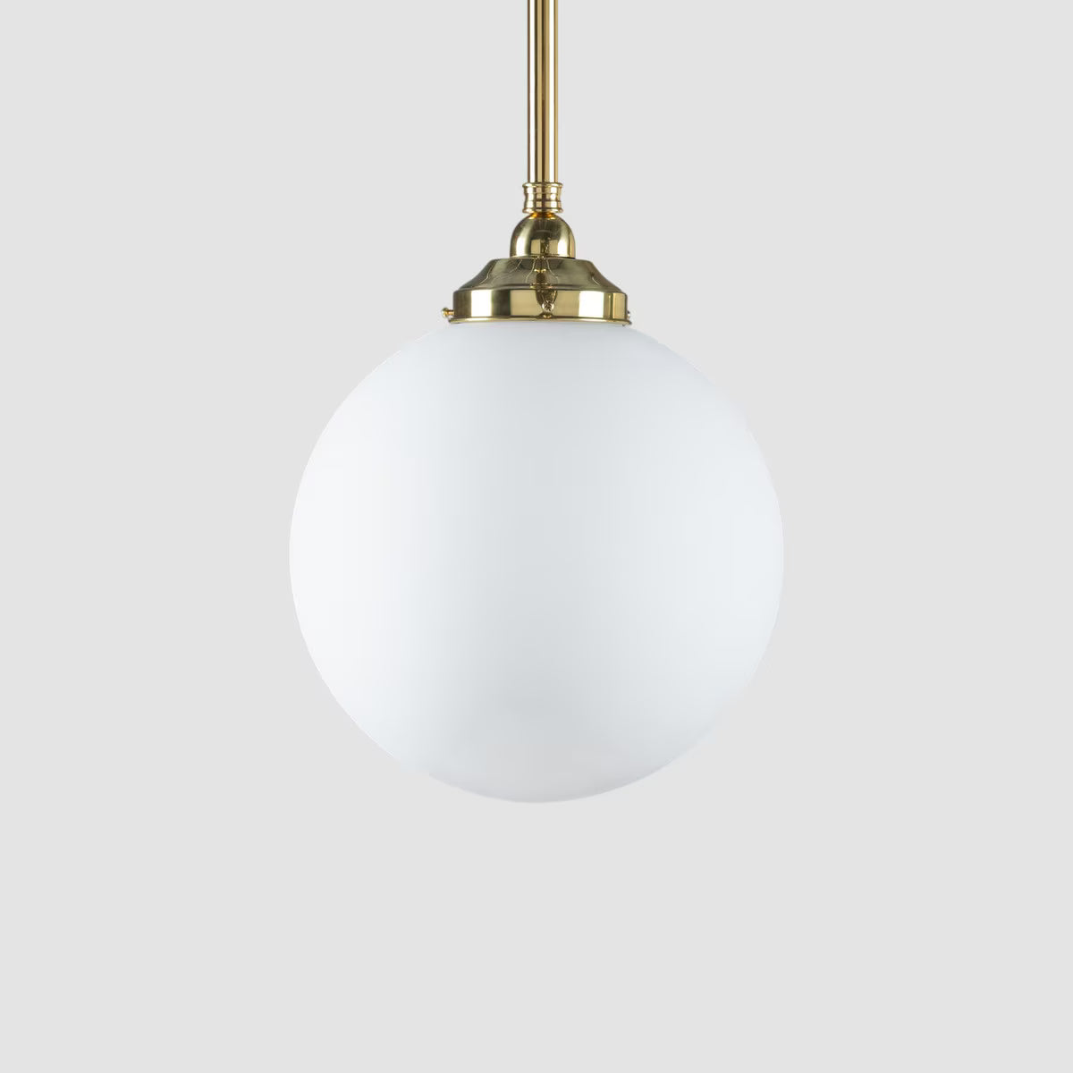 Sphere 12" Pendant Light on Rod Set 3/4" x 1/2M Polished Brass & Opal Matte - 3090559