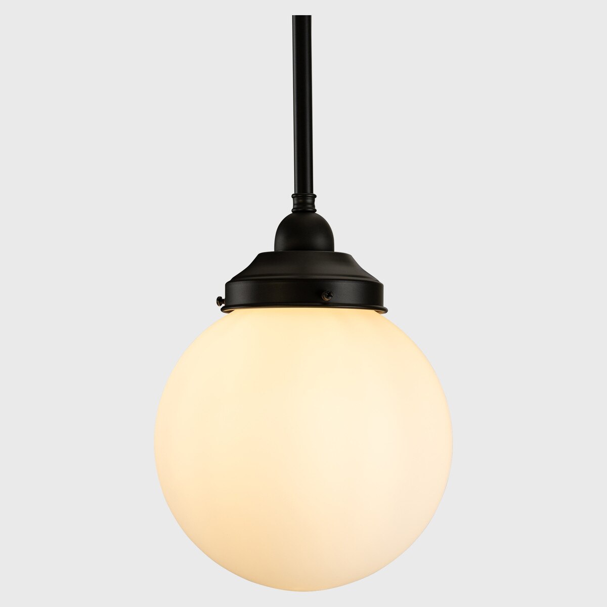 Sphere 8" Pendant Light on Rod Set 1/2" x 1/2M Patina & Opal Matte - 3090567