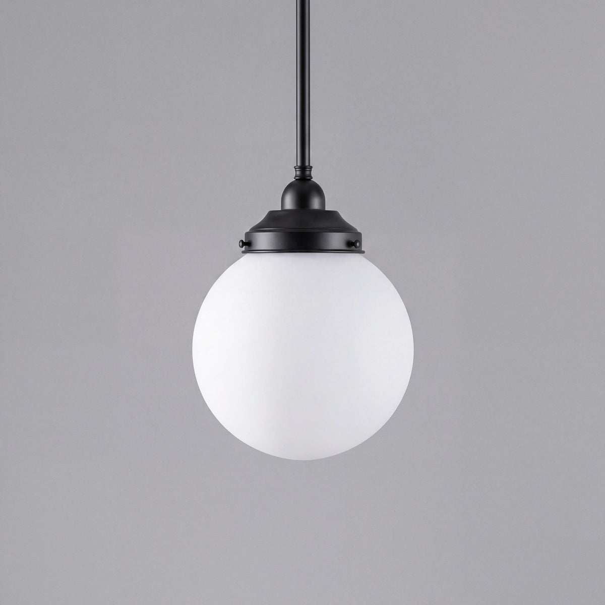 Sphere 8" Pendant Light on Rod Set 1/2" x 1/2M Patina & Opal Matte - 3090567