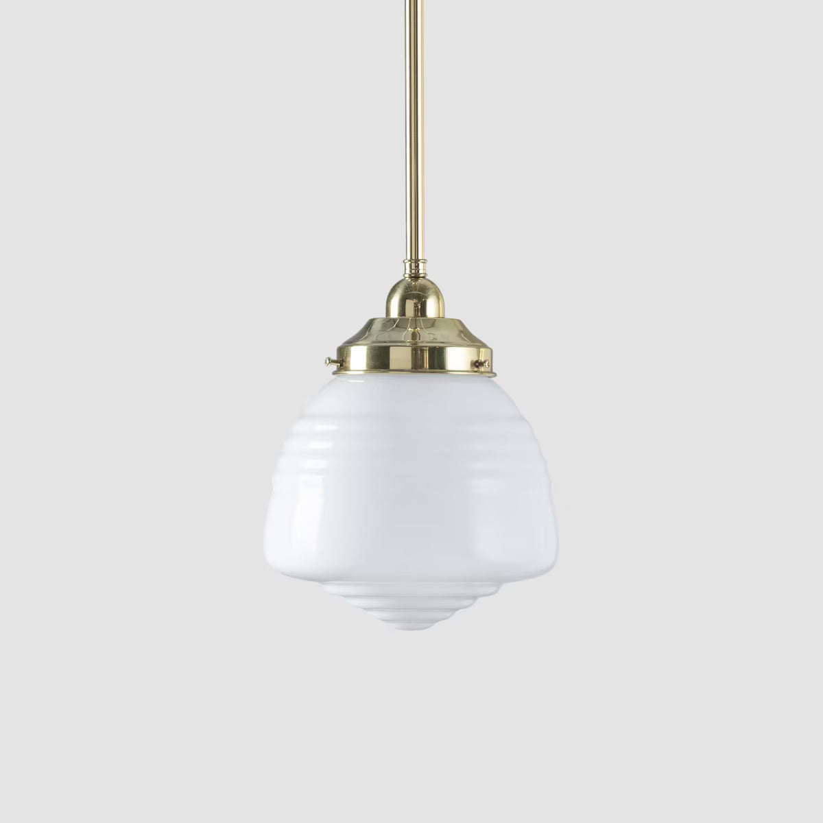 Domec Pendant Light Polished Brass & Opal Gloss - 3090597