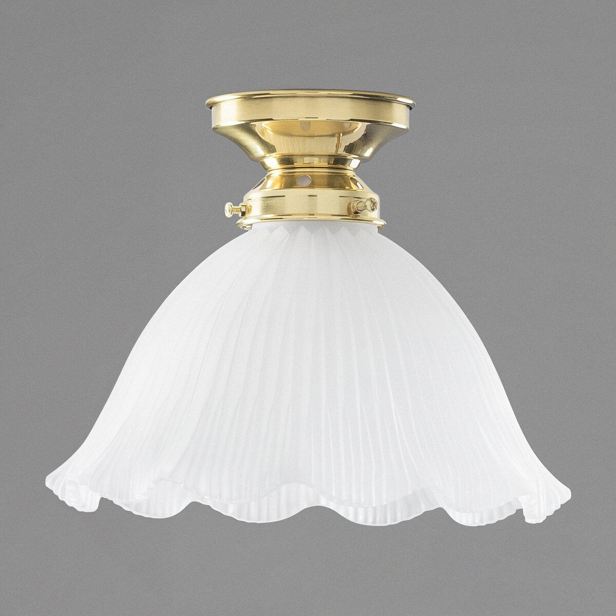 Hallophane 9" Batten Fix Light Polished Brass & Frost - 3090609
