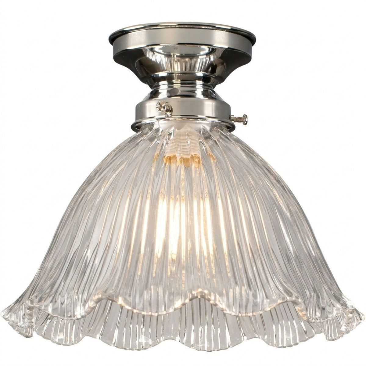 Hallophane 9" Batten Fix Light Chrome & Clear - 3090612