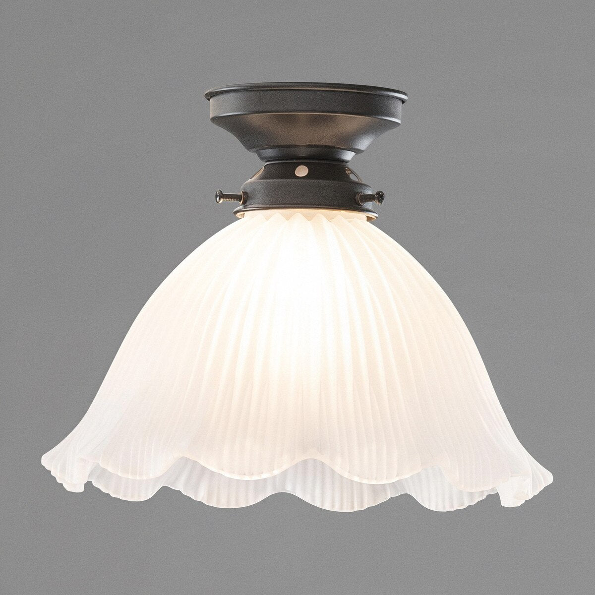 Hallophane 9" Batten Fix Light Patina & Frost - 3090613
