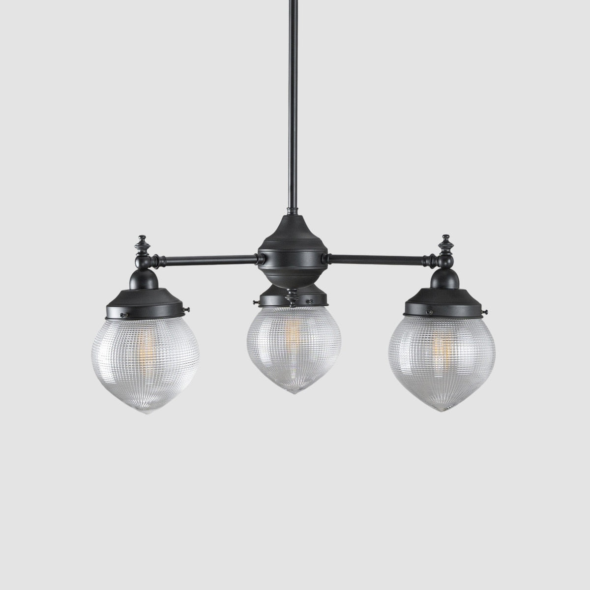 Bentleigh 3 Light Pendant Light Arms Down with Teardrop Hallophane Patina & Clear - 3090646