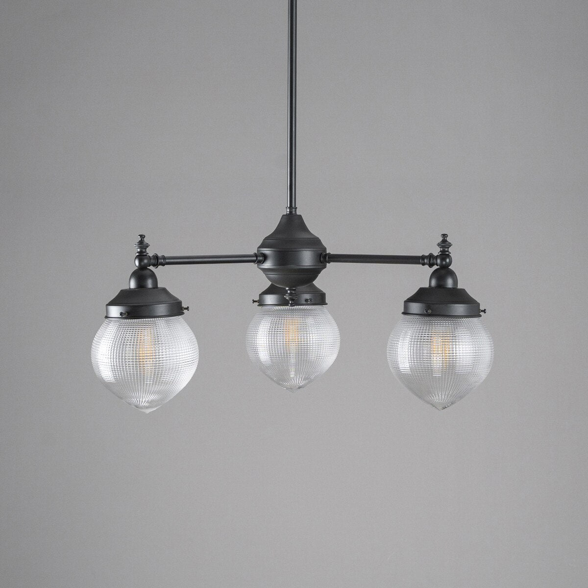 Bentleigh 3 Light Pendant Light Arms Down with Teardrop Hallophane Patina & Clear - 3090646