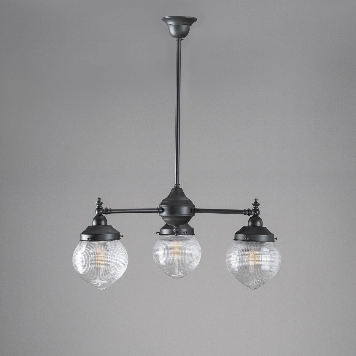 Bentleigh 3 Light Pendant Light Arms Down with Teardrop Hallophane Patina & Clear - 3090646