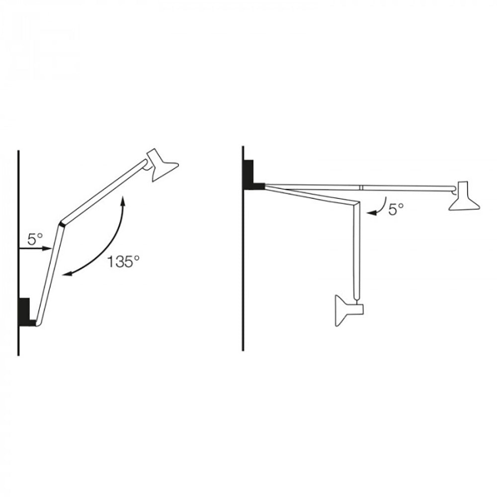 Equipoise Swing Arm Wall Light White Stainless Steel - LSP-WH