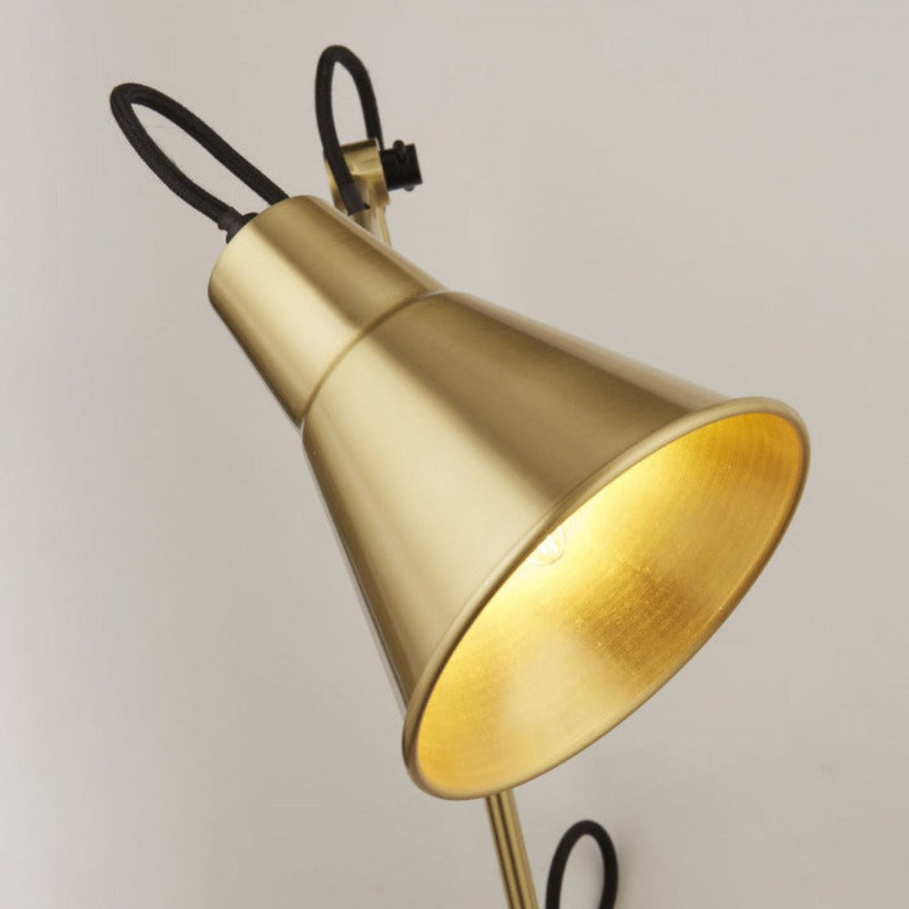 Flux Swing Arm Wall Light Brass - LSW-BS