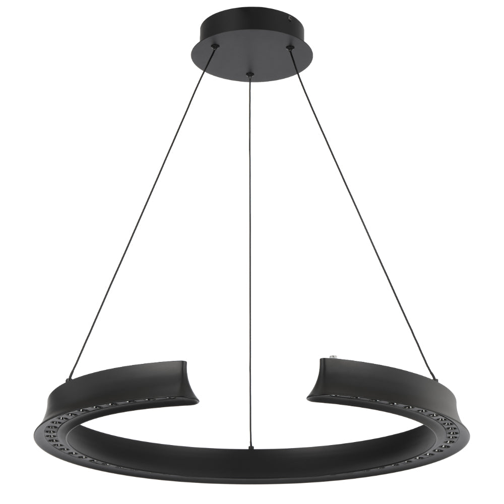 Lucid Round LED Pendant Black - LUCID PE065-BK