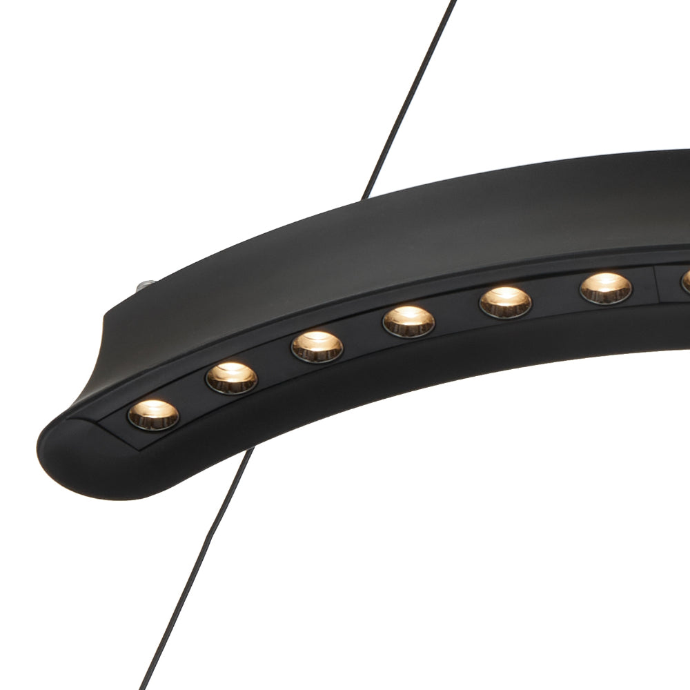 Lucid Round LED Pendant Black - LUCID PE065-BK