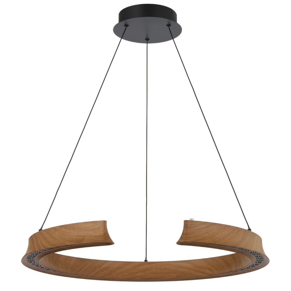 Lucid Round LED Pendant Wood - LUCID PE065-WD