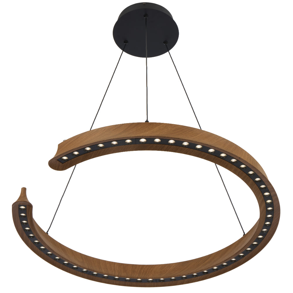 Lucid Round LED Pendant Wood - LUCID PE065-WD