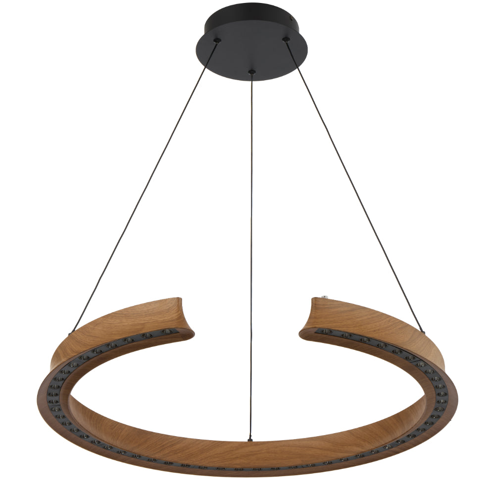 Lucid Round LED Pendant Wood - LUCID PE065-WD