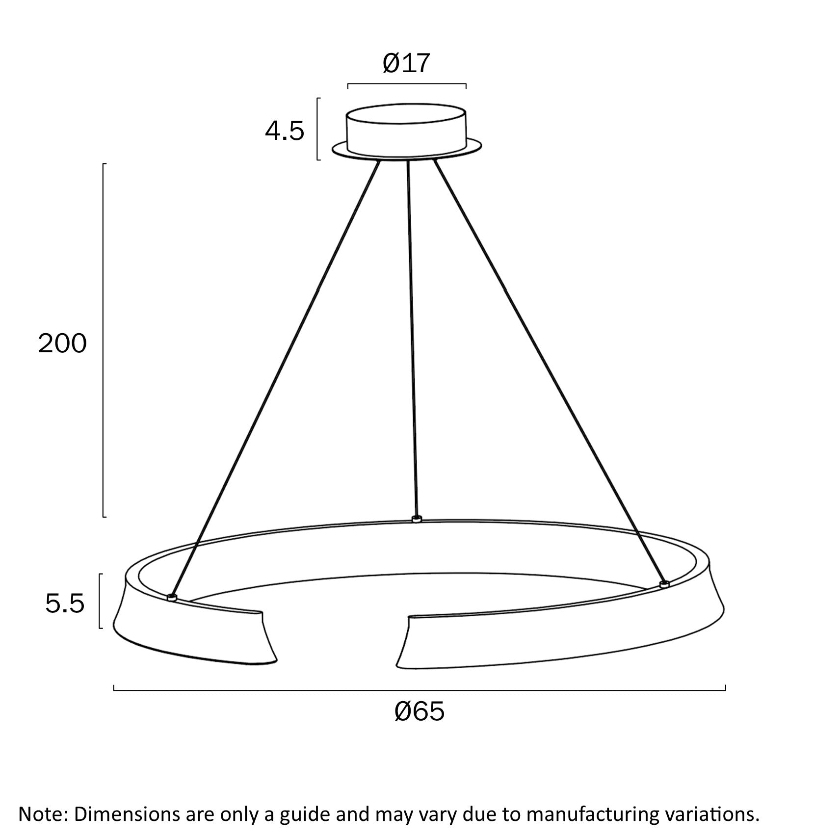 Lucid Round LED Pendant Wood - LUCID PE065-WD