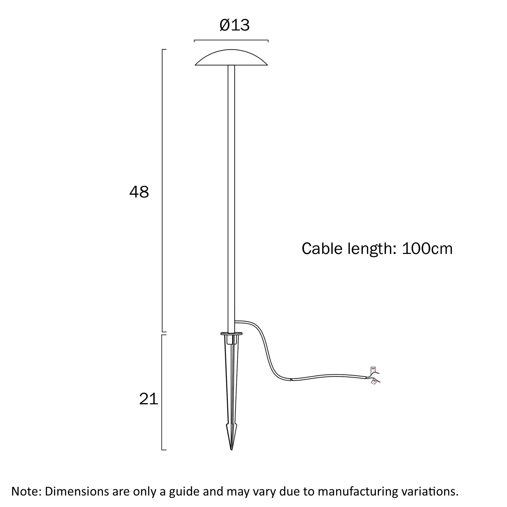 Luc LED Post Light 24V 5W 3000K Black - LUC PT5-BK324