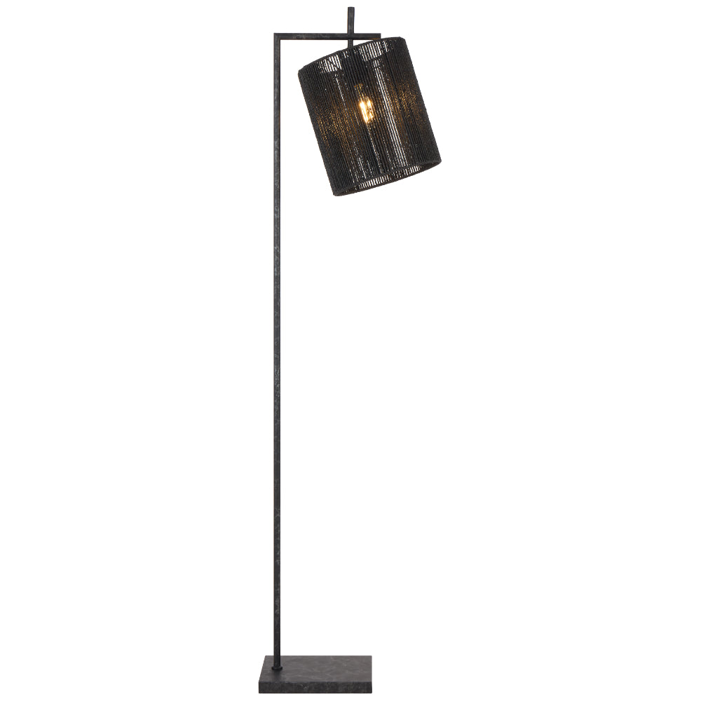 Lyndra Floor Lamp Gun Metal & Black - LYNDRA FL-GMBK