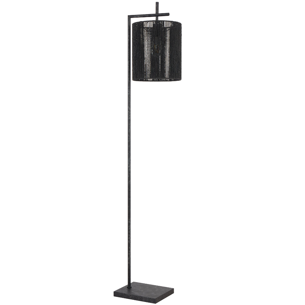 Lyndra Floor Lamp Gun Metal & Black - LYNDRA FL-GMBK