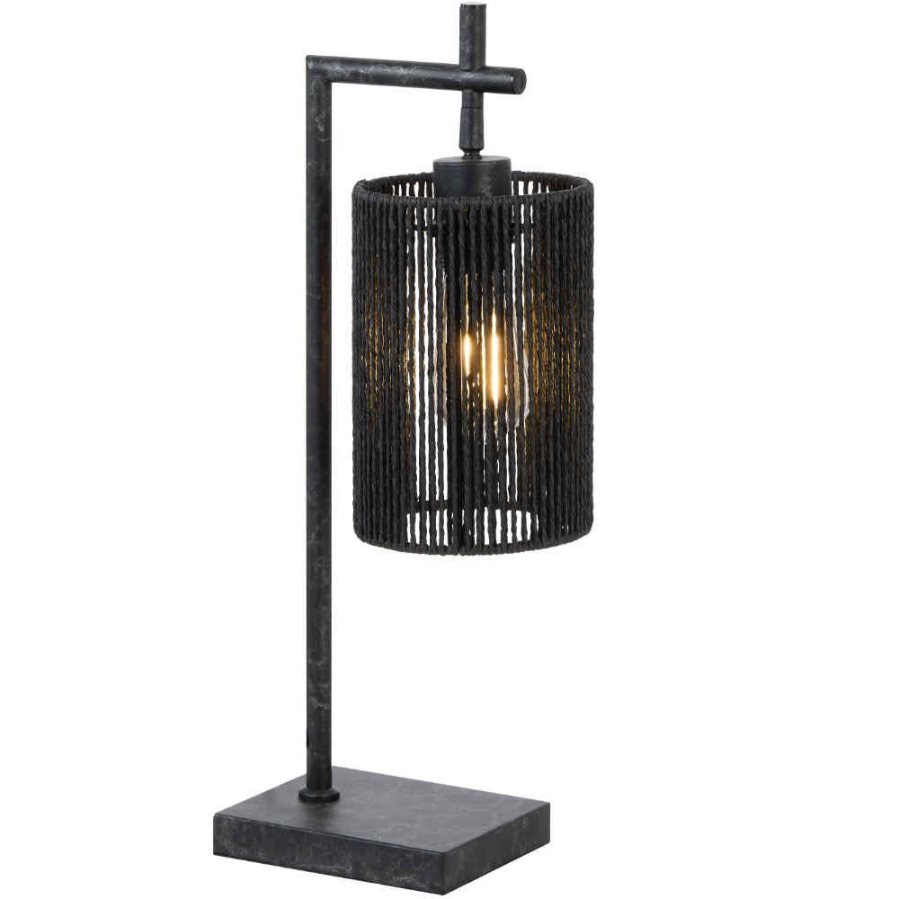 Lyndra Table Lamp Gun Metal & Black - LYNDRA TL-GMBK