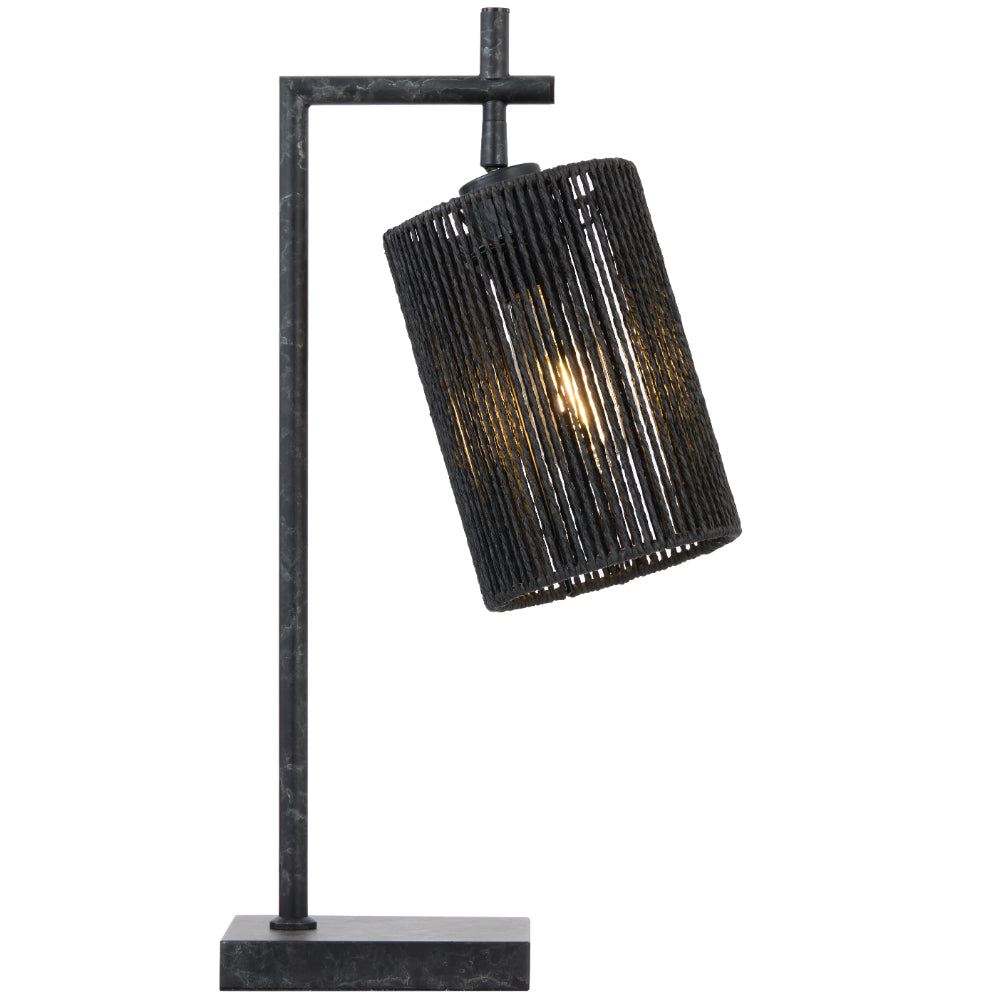 Lyndra Table Lamp Gun Metal & Black - LYNDRA TL-GMBK