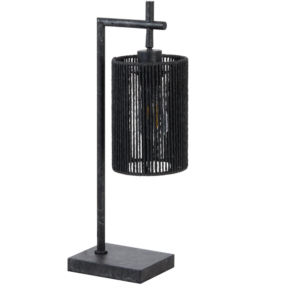 Lyndra Table Lamp Gun Metal & Black - LYNDRA TL-GMBK