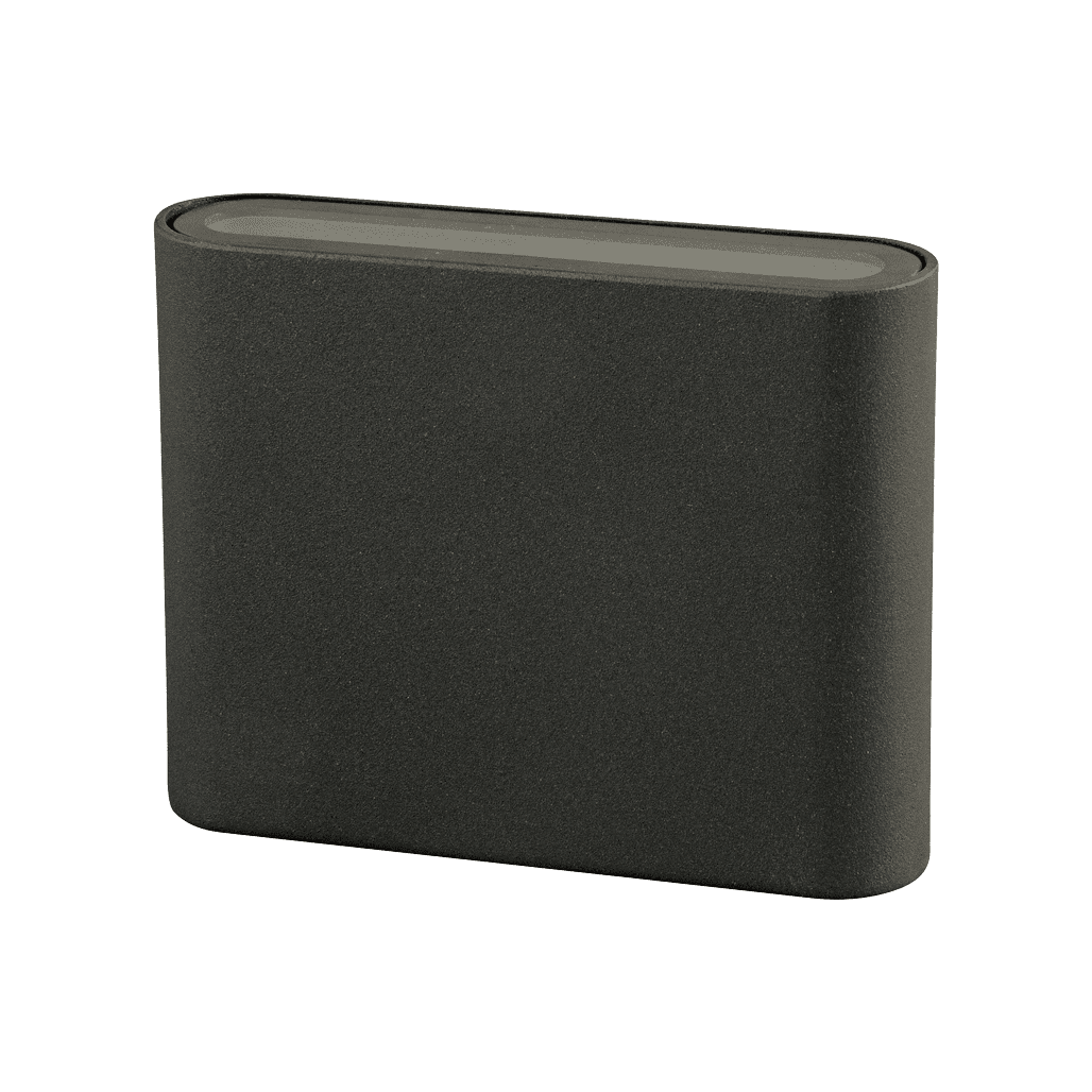 Lynx Small LED Up & Down Wall Light 240V 6W 3CCT Black - 10553