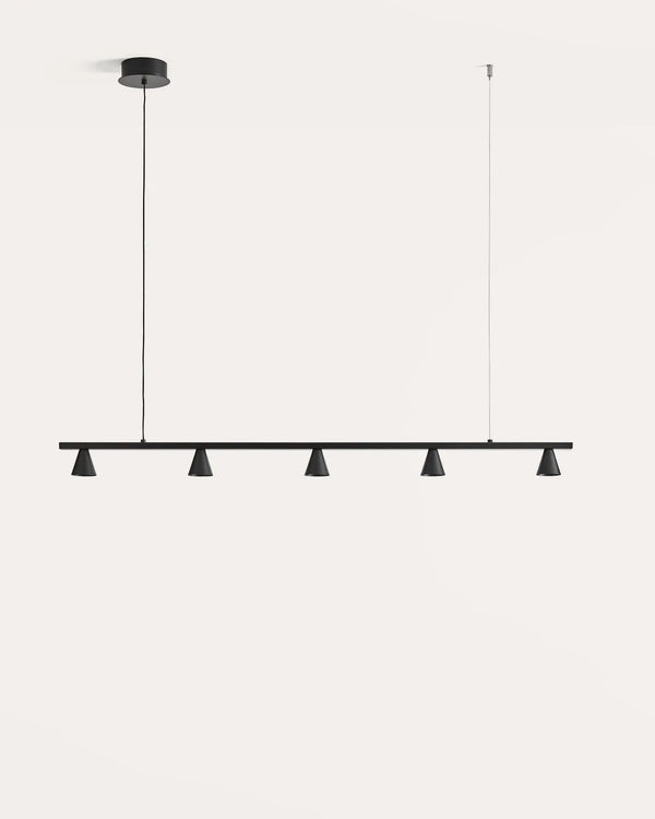 Lyb 5 Light LED Pendant 5W 3000K Matte Black - ARO.C1274/NEG