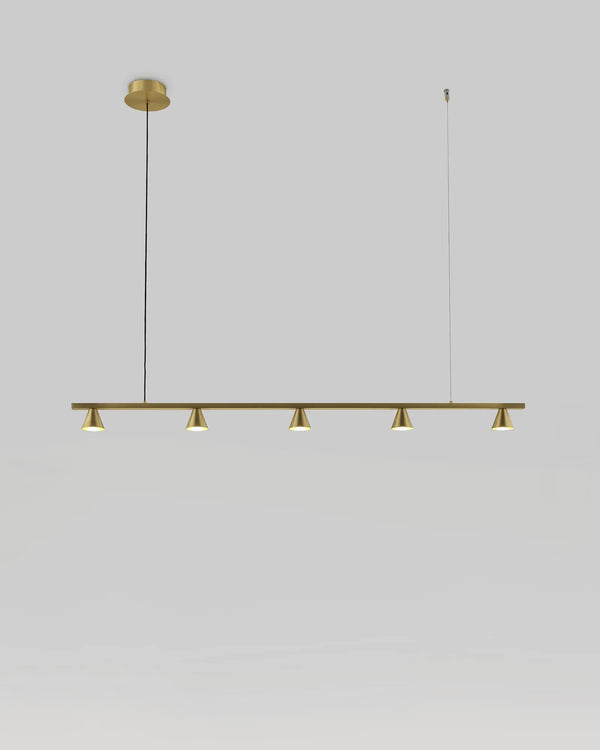 Lyb 5 Light LED Pendant 5W 3000K Matte Brass - ARO.C1274/ORO