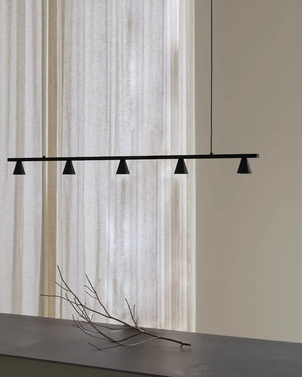 Lyb 5 Light LED Pendant 5W 3000K Matte Black - ARO.C1274/NEG