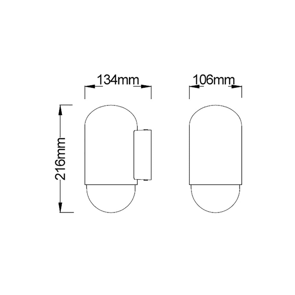 Buy Exterior Wall Lights Australia MAGNUM Exterior Surface Mounted Wall Light White IP44 - MAGNUM1